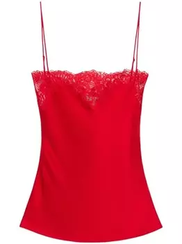 Stella McCartney кружевной топ без рукавов, красный