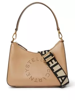 Stella McCartney маленькая сумка на плечо с логотипом, коричневый
