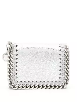 Stella McCartney маленький кошелек Falabella на цепочке, серебристый