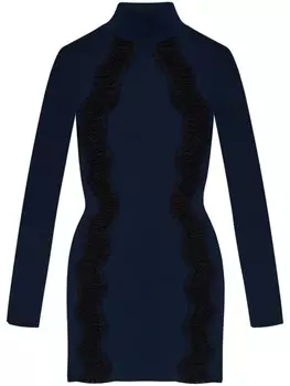 Stella McCartney мини-платье с перфорированными деталями, синий