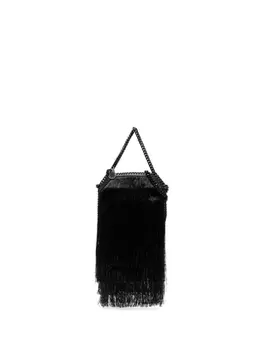 Stella McCartney мини-сумка через плечо Falabella с бахромой, черный