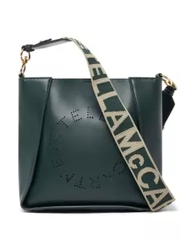 Stella McCartney мини-сумка через плечо с логотипом, зеленый