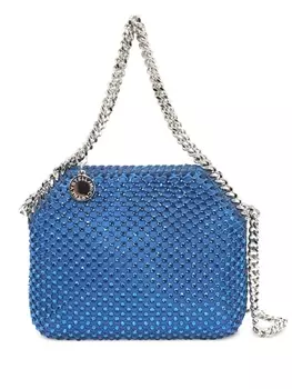 Stella McCartney мини-сумка Falabella с кристаллами, синий