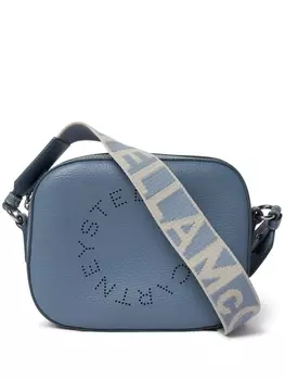 Stella McCartney мини-сумка на плечо Camera с логотипом, синий