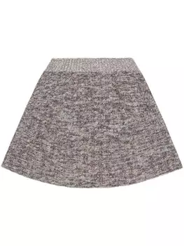 Stella McCartney мини-юбка в рубчик, серый