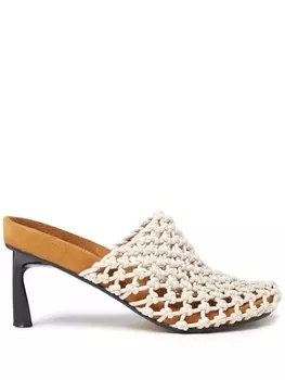 Stella McCartney мюли из искусственной кожи, нейтральный цвет