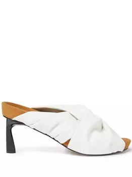 Stella McCartney мюли из искусственной кожи со сборками, белый