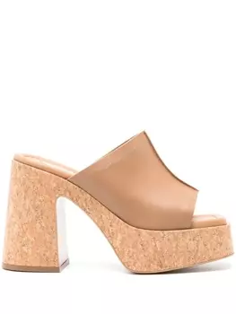 Stella McCartney мюли Skyla 110 на платформе, нейтральный цвет