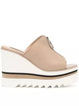 Stella McCartney мюли Sneak-elyse на молнии, нейтральный цвет