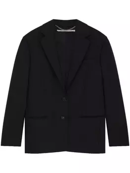 Stella McCartney однобортный блейзер оверсайз, черный