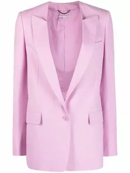 Stella McCartney однобортный блейзер строгого кроя, фиолетовый