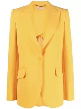 Stella McCartney однобортный блейзер, желтый