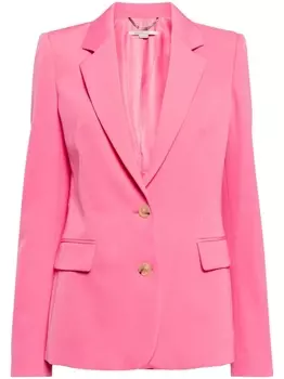Stella McCartney однобортный пиджак из смесовой шерсти, розовый
