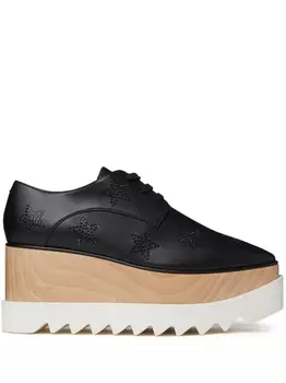Stella McCartney оксфорды Elyse Crystal Star на платформе, черный