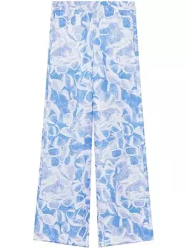 Stella McCartney пижамные брюки с принтом, синий