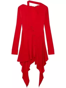 Stella McCartney платье асимметричного кроя, красный