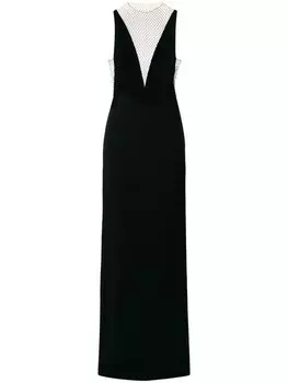 Stella McCartney платье макси с кристаллами, черный