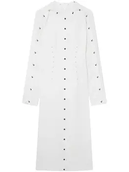 Stella McCartney платье миди с заклепками, белый