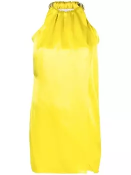 Stella McCartney платье мини с кристаллами, желтый
