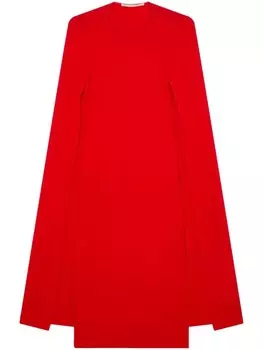 Stella McCartney платье-накидка с круглым вырезом, красный