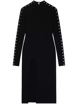 Stella McCartney платье с длинными рукавами и разрезом, черный