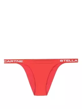 Stella McCartney плавки бикини с логотипом, красный