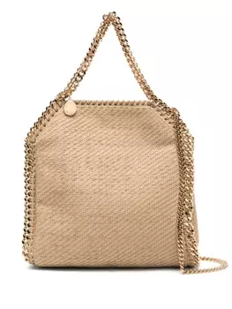 Stella McCartney плетеная сумка-тоут Falabella, коричневый