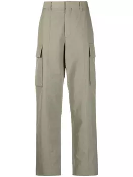 Stella McCartney прямые брюки карго, зеленый