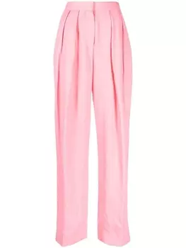Stella McCartney прямые брюки со складками, розовый