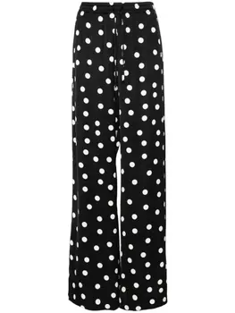 Stella McCartney прямые брюки в горох, черный