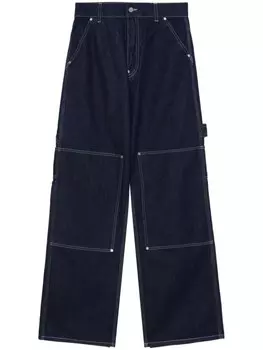 Stella McCartney прямые джинсы карго, синий