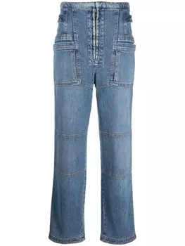 Stella McCartney прямые джинсы карго, синий