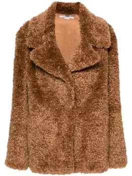 Stella McCartney пушистая куртка из искусственной овчины, коричневый