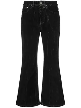 Stella McCartney расклешенные укороченные джинсы, черный