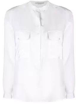 Stella McCartney рубашка без воротника, белый