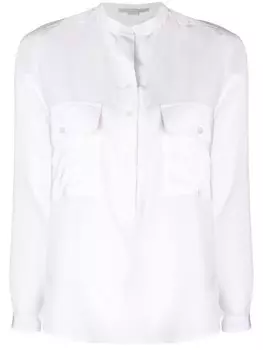 Stella McCartney рубашка без воротника, белый
