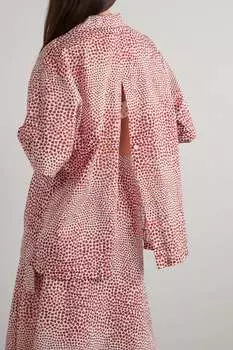 STELLA MCCARTNEY + Рубашка из органического хлопка с принтом NET SUSTAIN, красный