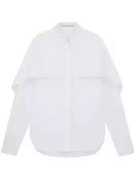 Stella McCartney рубашка из органического хлопка с накидкой, белый