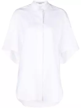 Stella McCartney рубашка из смесового льна, белый