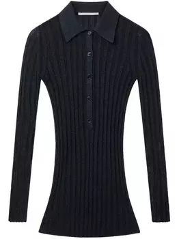 Stella McCartney рубашка поло с люрексом, синий