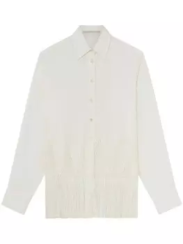 Stella McCartney рубашка с бахромой, белый