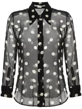 Stella McCartney рубашка в горох, черный