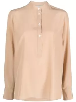 Stella McCartney шелковая рубашка Iconic, нейтральный цвет
