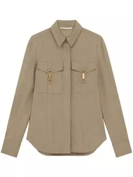 Stella McCartney шерстяная рубашка, нейтральный цвет