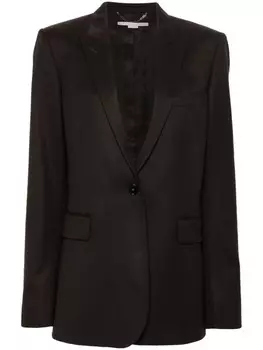 Stella McCartney шерстяной однобортный пиджак, коричневый