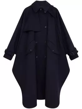 Stella McCartney шерстяной тренч-пончо, синий