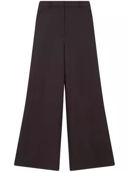 Stella McCartney шерстяные брюки-клеш средней посадки, коричневый