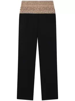 Stella McCartney шерстяные брюки с кристаллами, черный