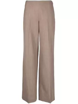 Stella McCartney широкие брюки со складками, коричневый