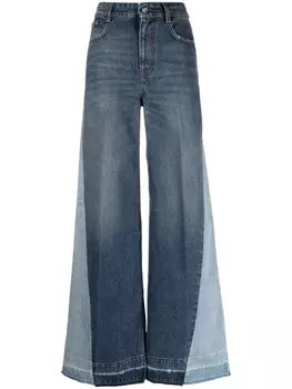 Stella McCartney широкие джинсы в двух тонах, синий